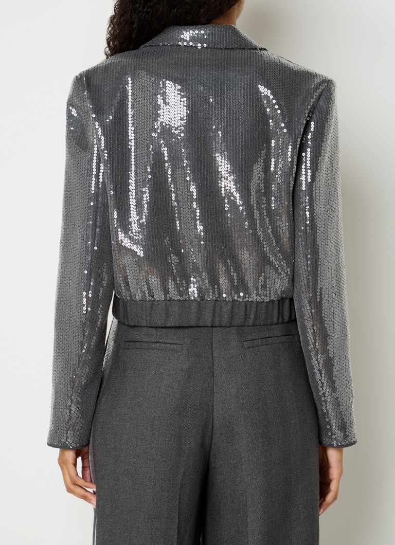 Aaiko Mille cropped blazer with sequins