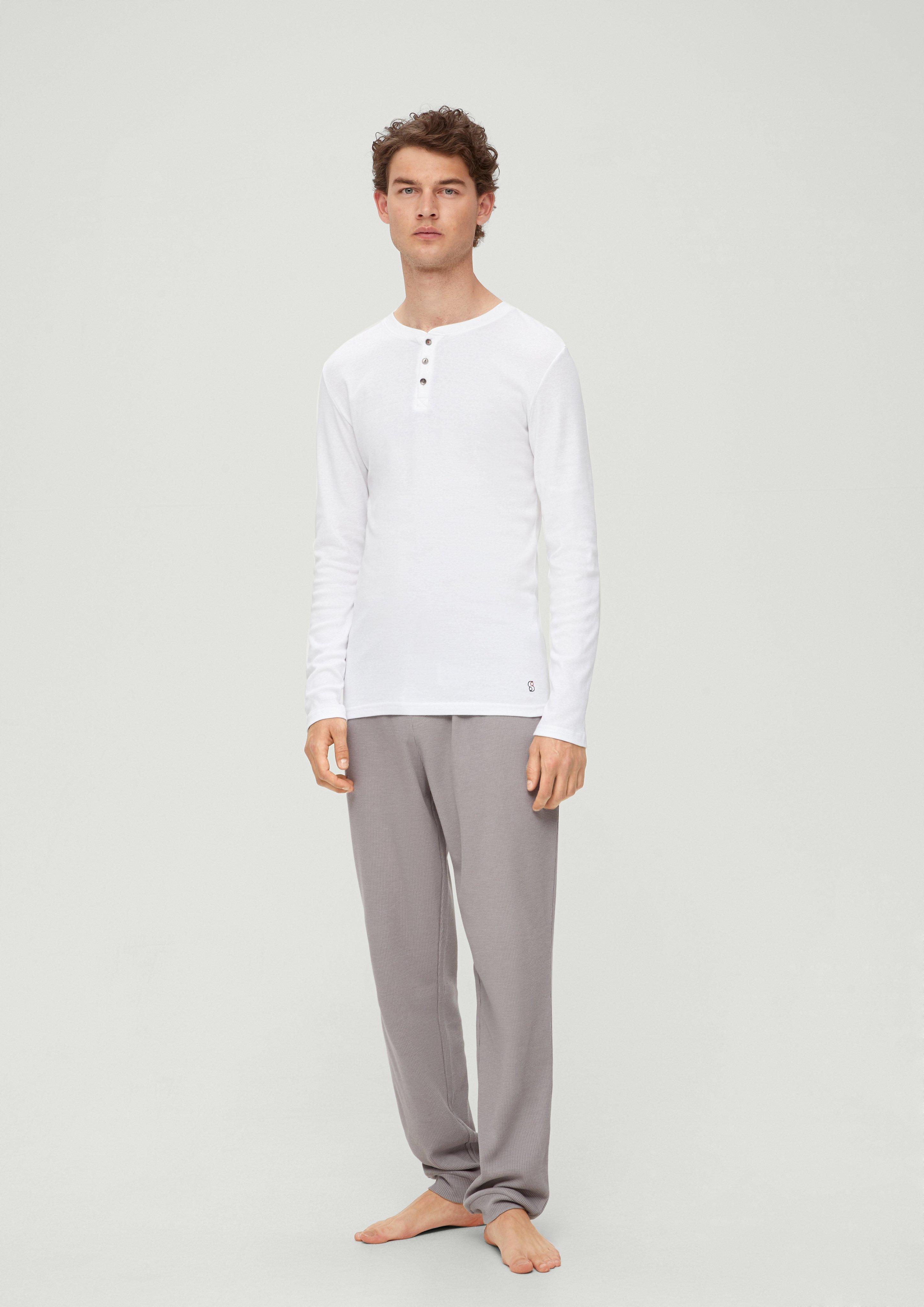 Pyjamahose mit Waffelpiqué-Struktur  6008407-95W1