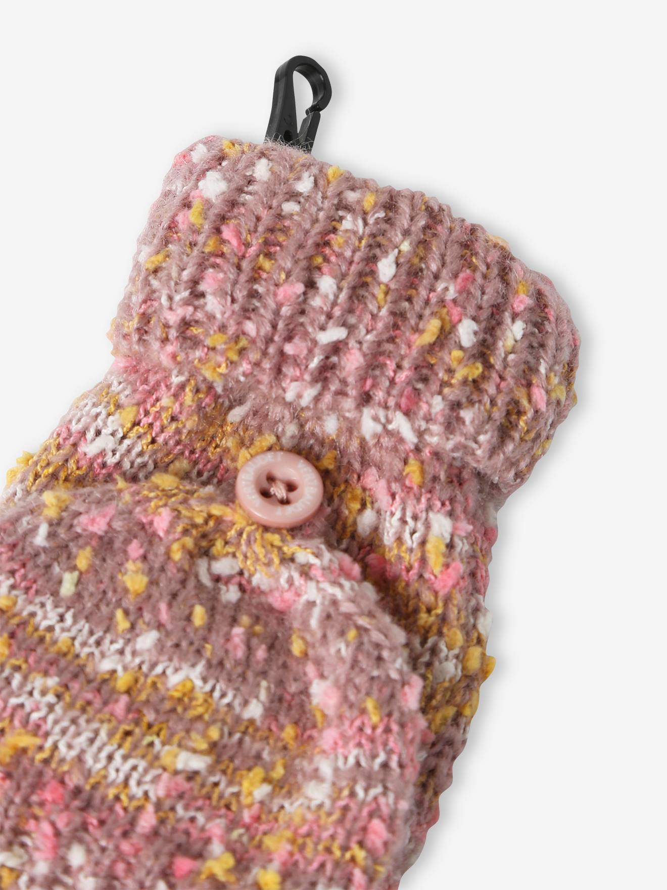 Vertbaudet Mädchen-Set: Mütze, Rundschal & Handschuhe - malve