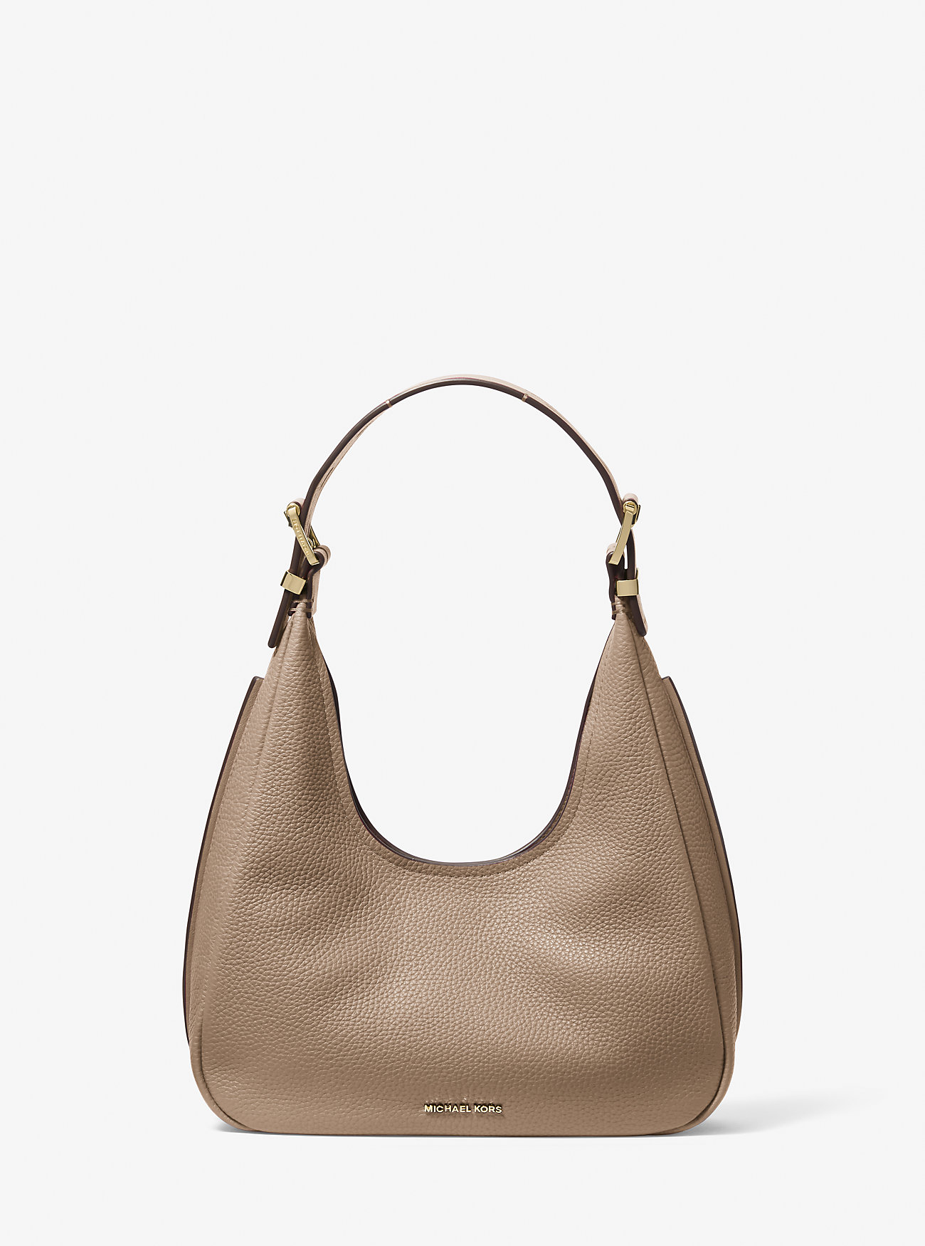 Nolita Small Pebbled Leather Hobo Shoulder Bag - BIRCH