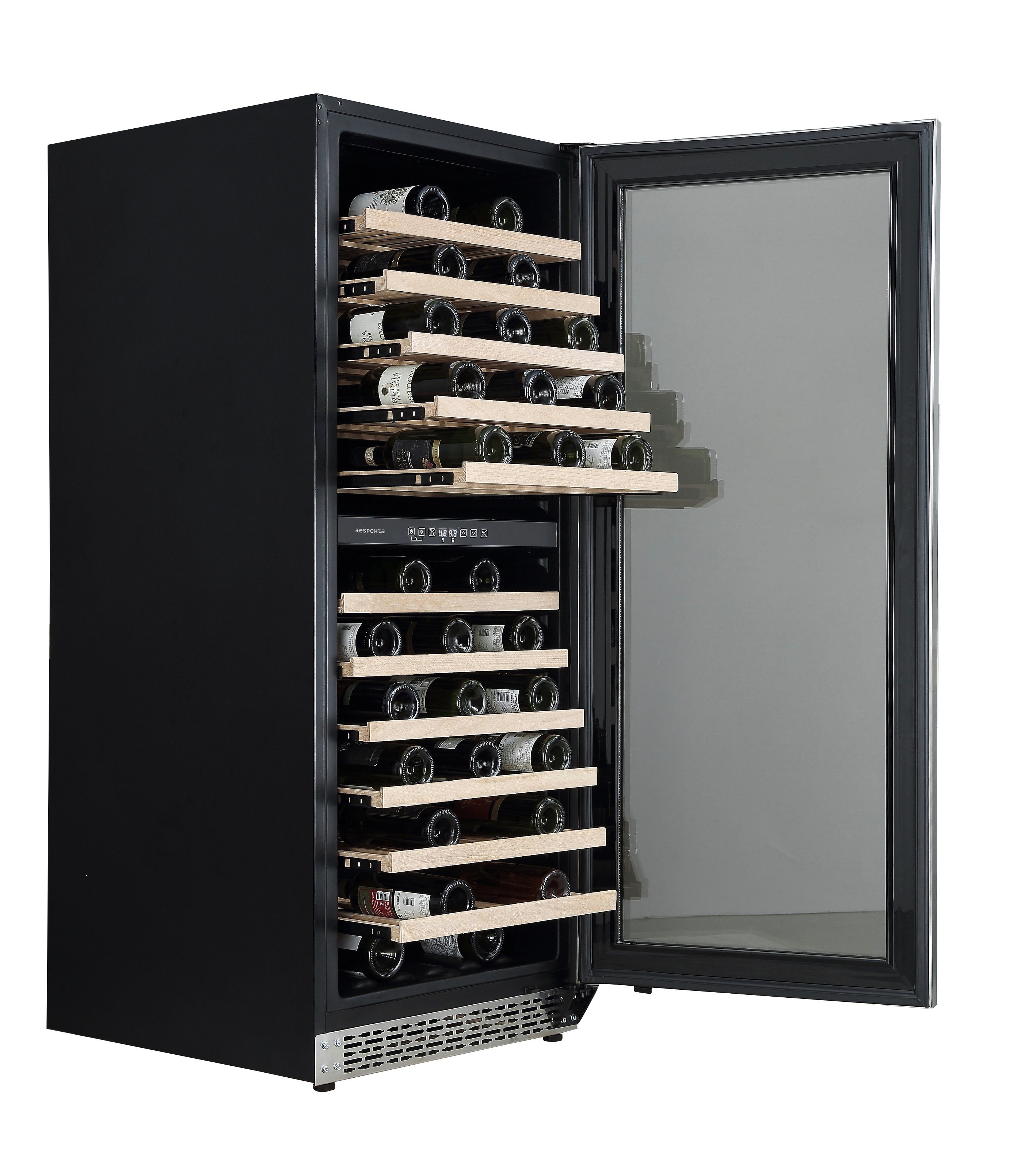 RESPEKTA Weinkühlschrank Weinkühlschrank Weintemperierschrank 122, für 122 Standardflaschen á 0,75l