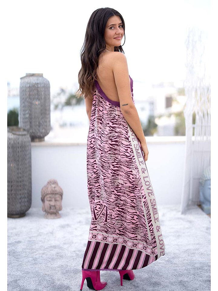 miss goodlife Kleid in Schwarz/ Rosa günstig kaufen