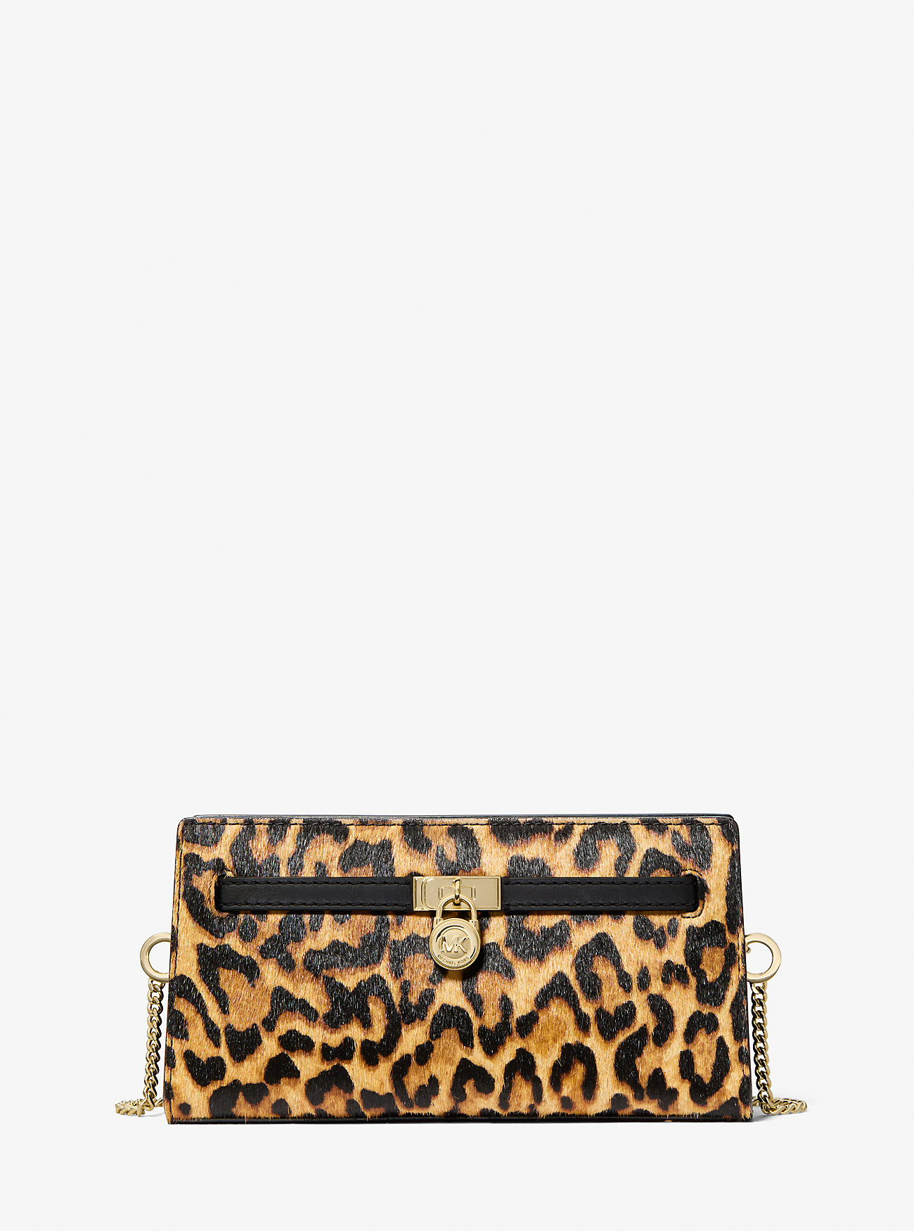 Hamilton Moderne Extra-Small Leopard Print Calf Hair Convertible Crossbody Bag - MARIGOLD