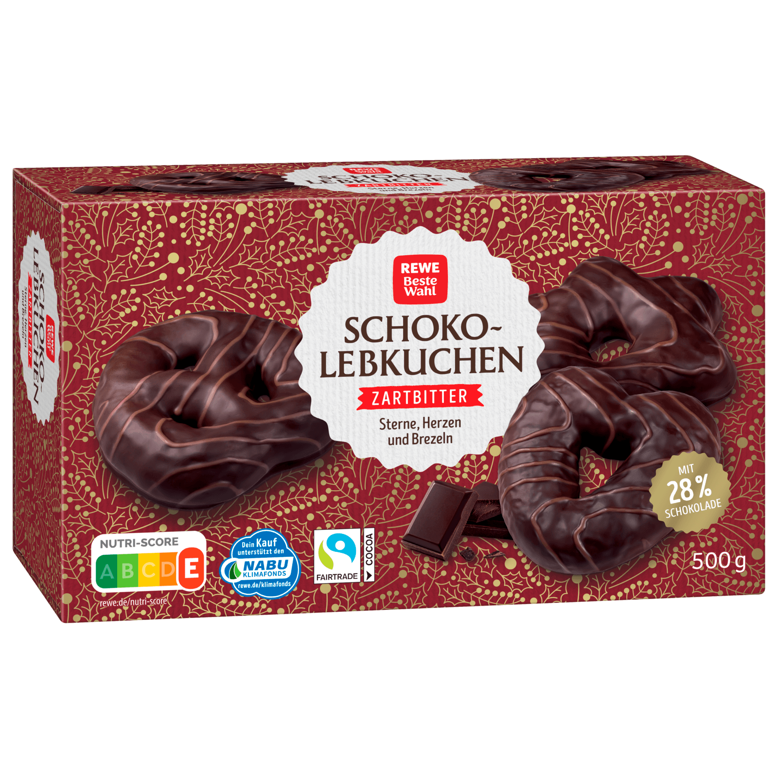 REWE Beste Wahl Schokolebkuchen Zartbitter 500g