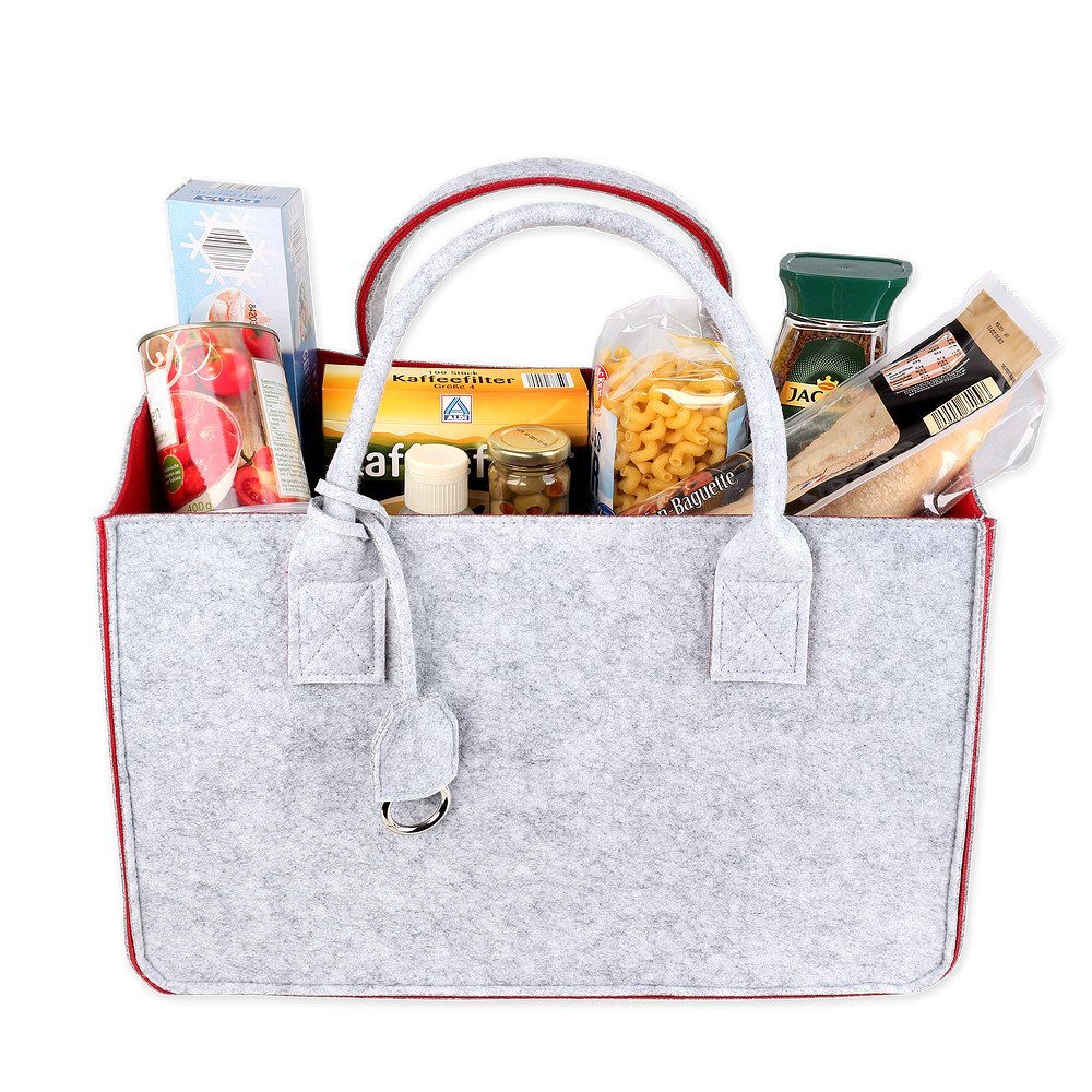 Schramm Henkeltasche Schramm® Filztasche in 7 Farben 40x27x27cm Kaminholztasche Einkaufstasche Aufbewahrungstasche Filz Tasche Filztaschen