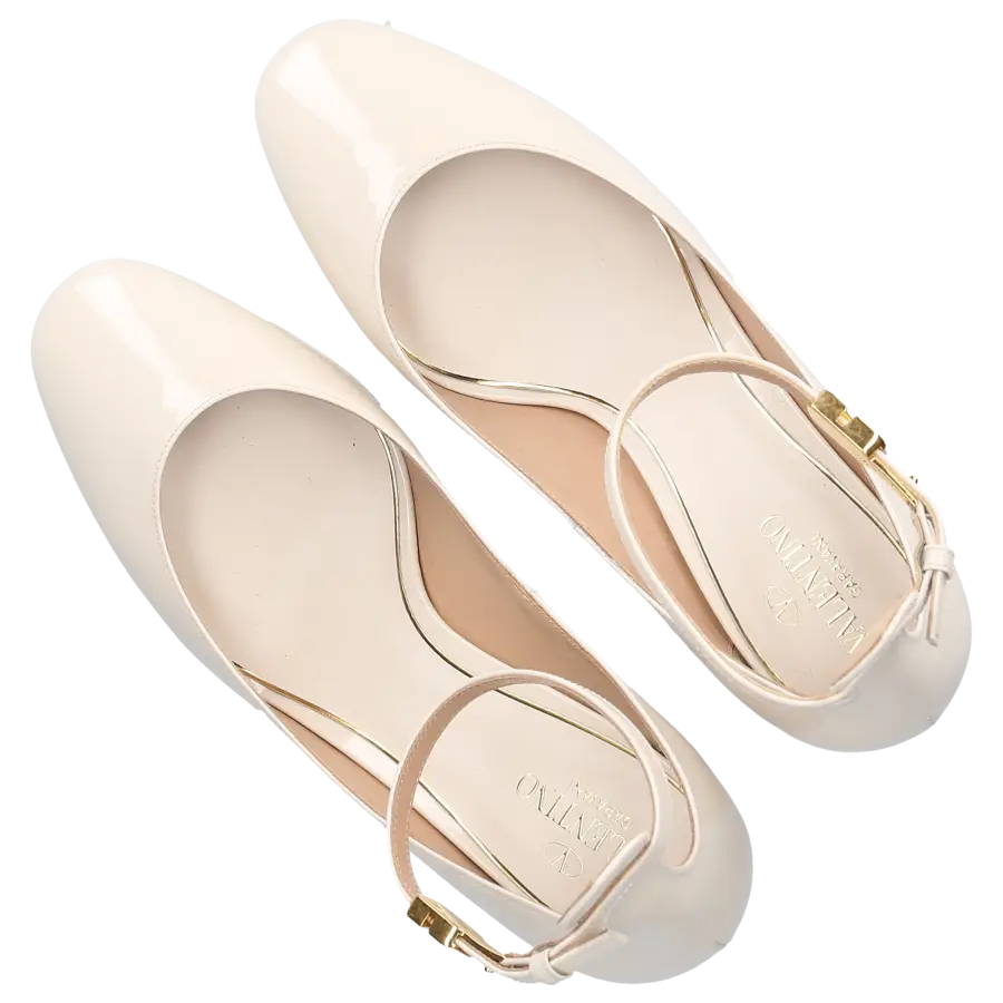 Valentino Garavani - Plateaupumps TAN-GO Lackleder - weiß