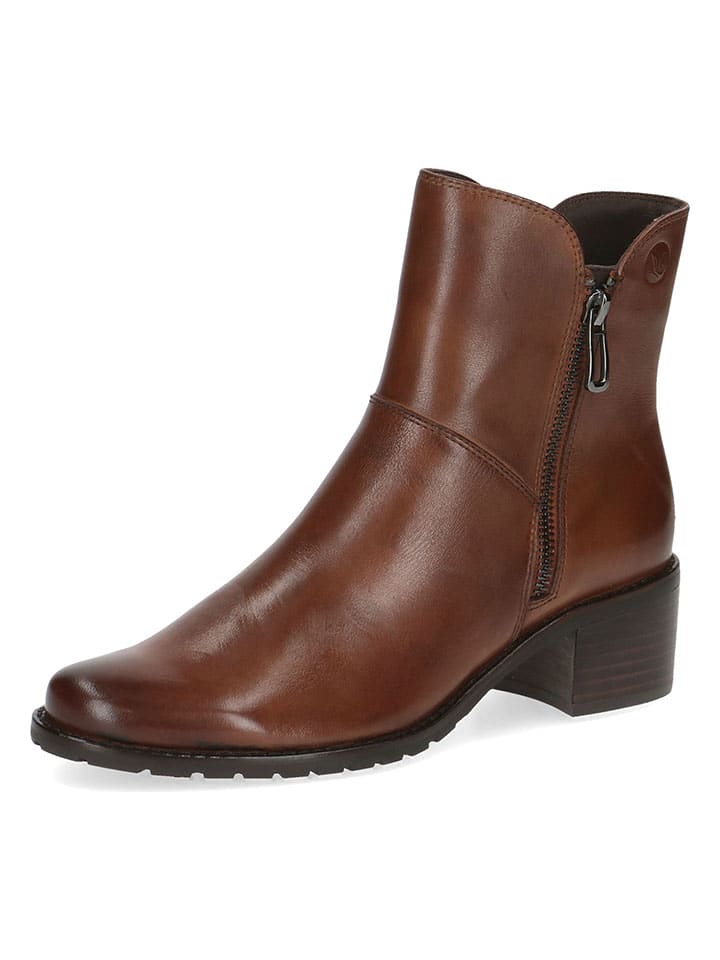 Caprice Leder-Stiefeletten in Braun günstig kaufen
