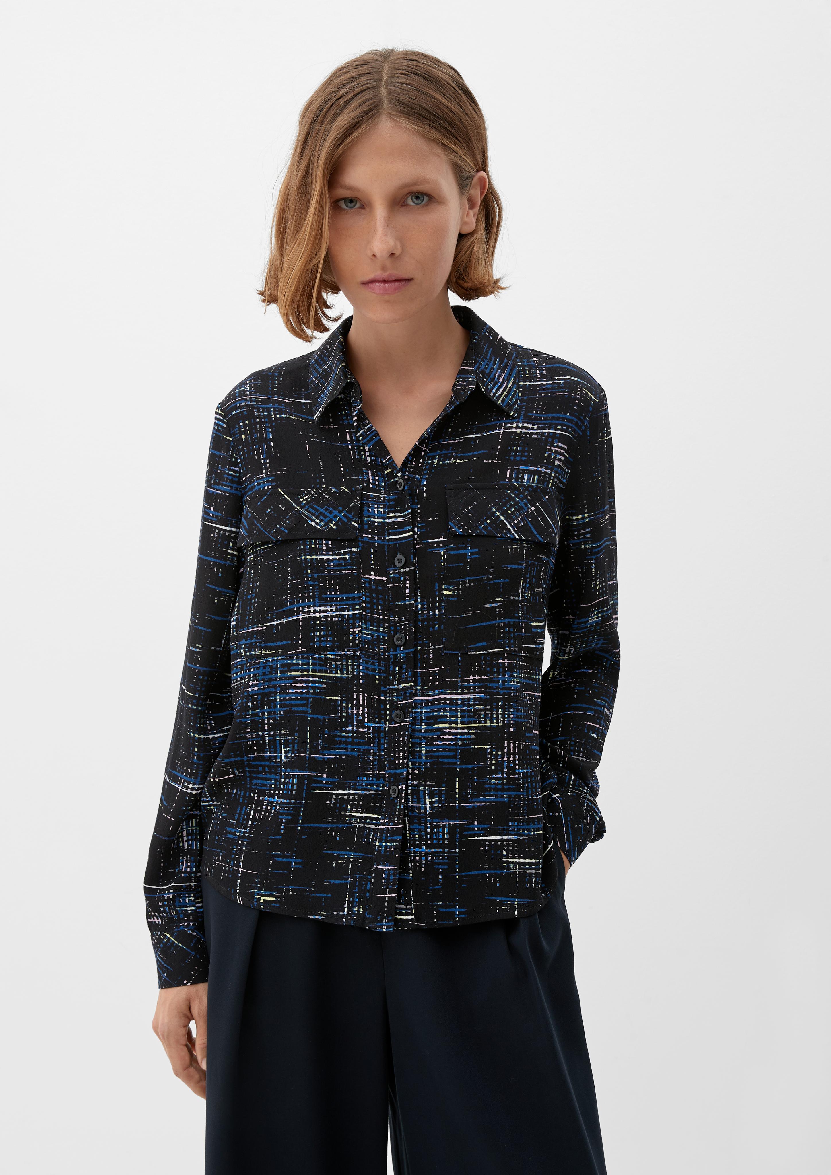 Viskosebluse mit Allovermuster  2124786-99A0