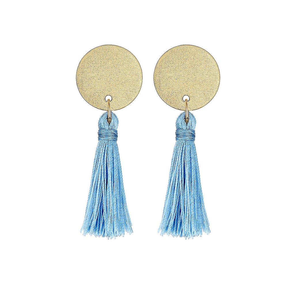 Elli Elli Boucles d'Oreilles Hänger Kreis Boho Tassel Trend Matt 925 Silber Boucles d'oreilles