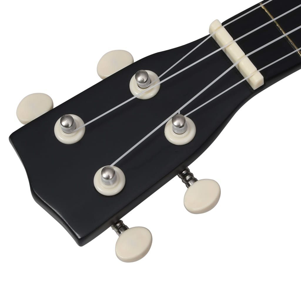 vidaXL Ukulele Sopran-Ukulele-Set mit Tasche für Kinder Schwarz 21