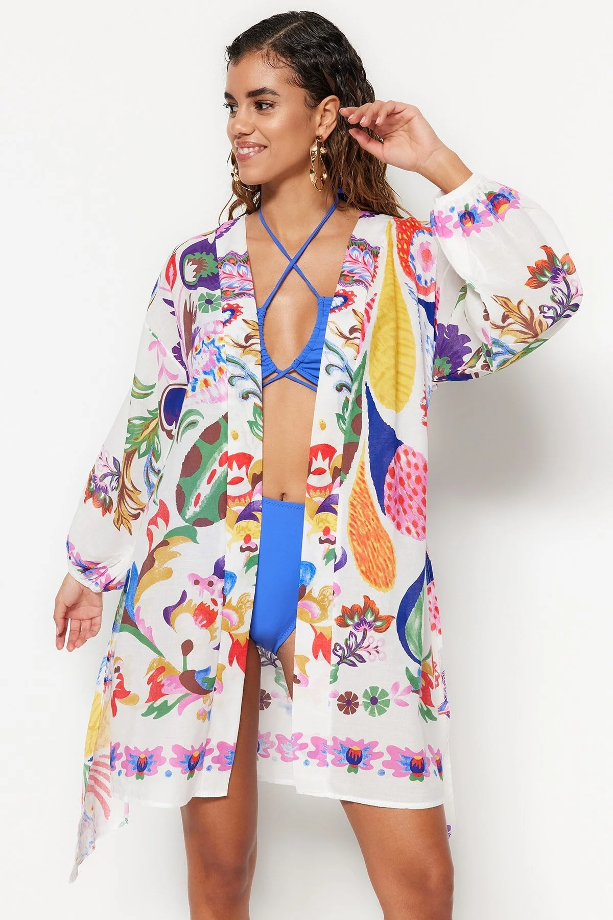 Trendyol Collection  Kimono & Kaftan - Weiß - Regular Fit