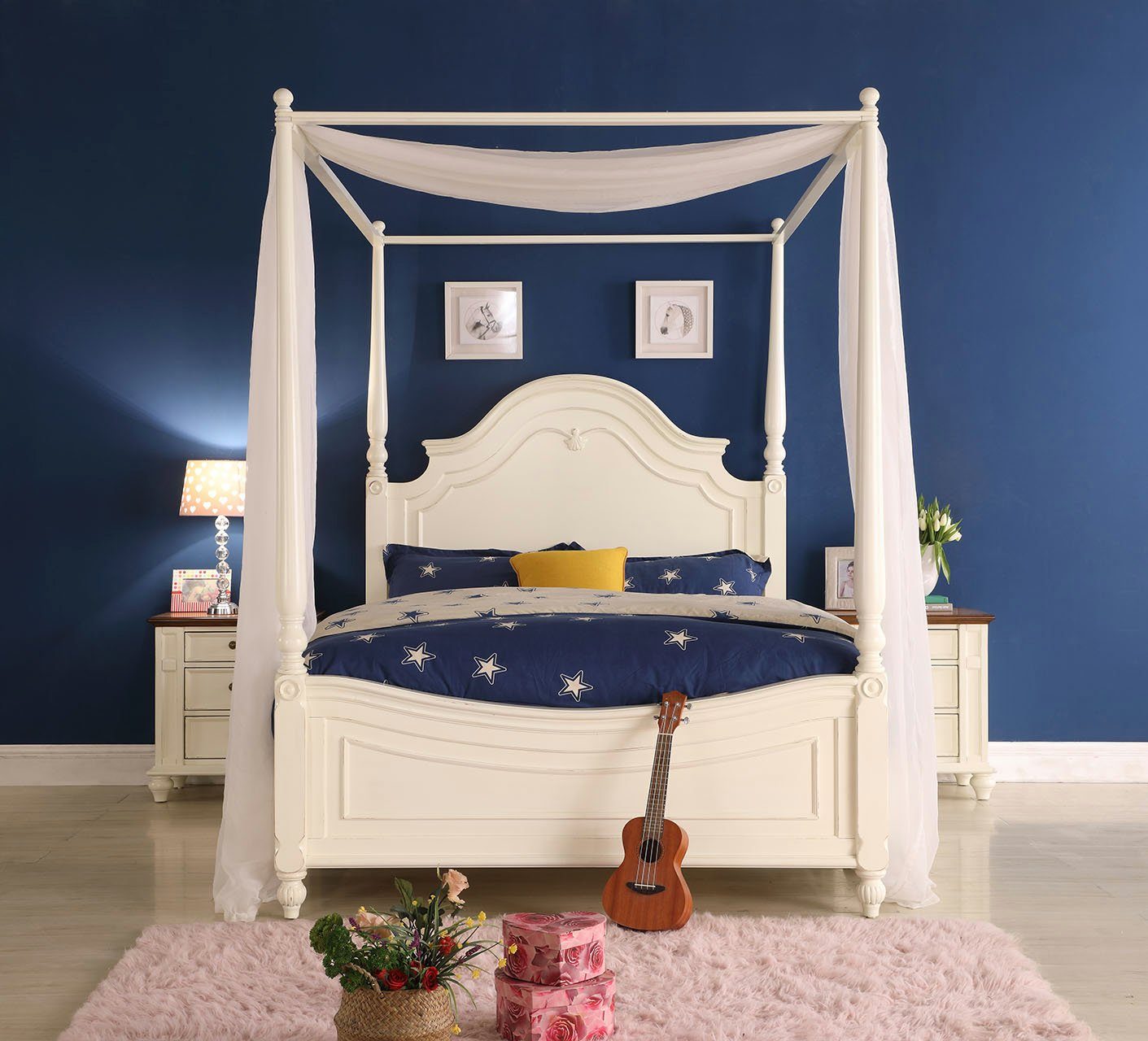 JVmoebel Himmelbett, Himmelbett Echtes Holz Bett Design Luxus Betten Klassische Schlfzimmer