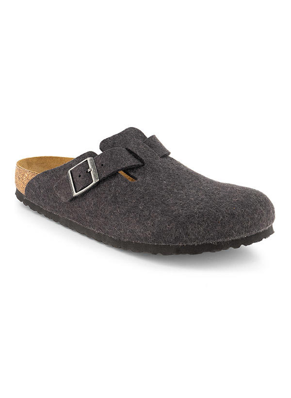 BIRKENSTOCK, Clogs Boston, Wollfilz, Schmale Passform, anthrazit