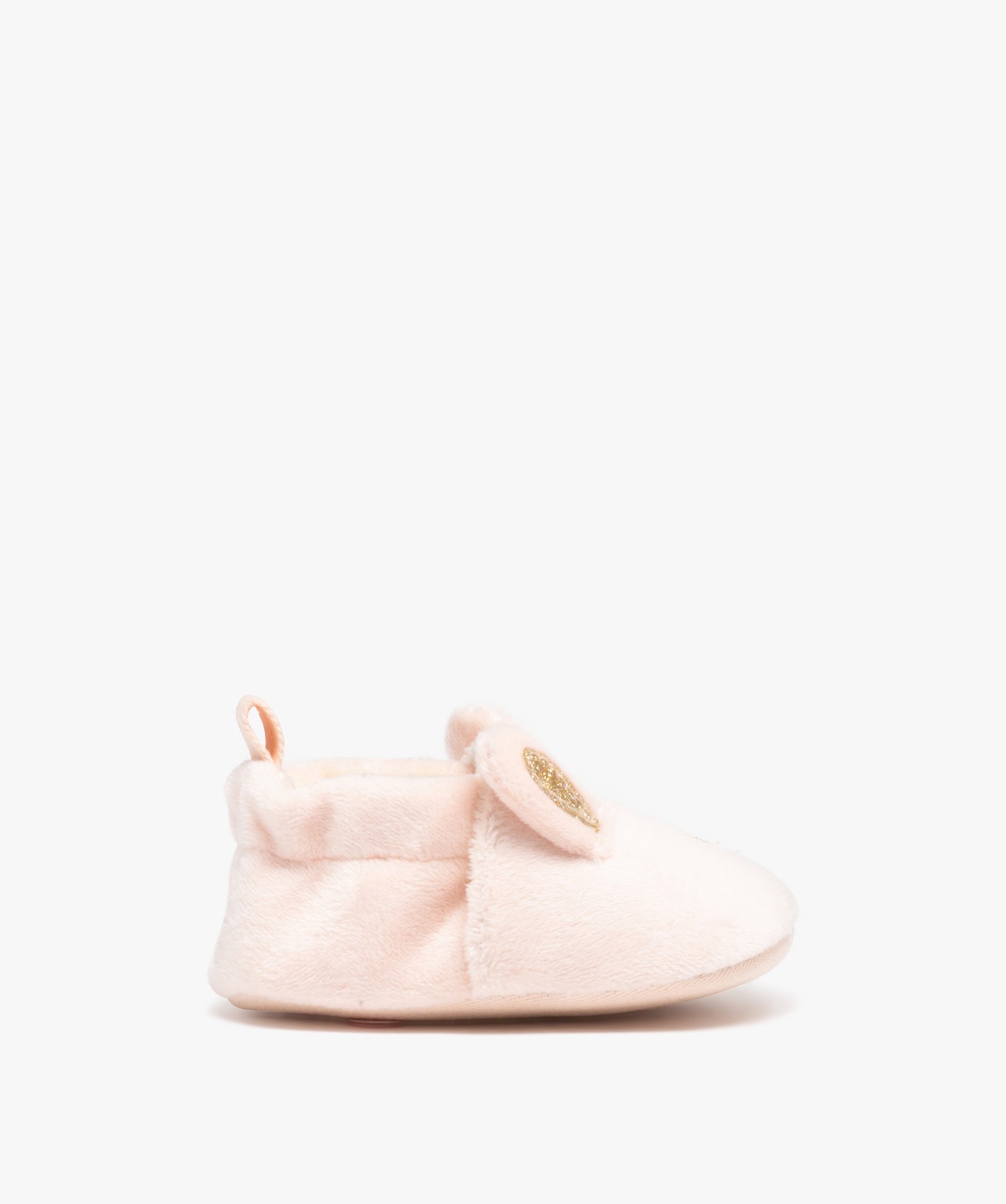 Chaussons de naissance bébé fille lapin en velours rose | GEMO