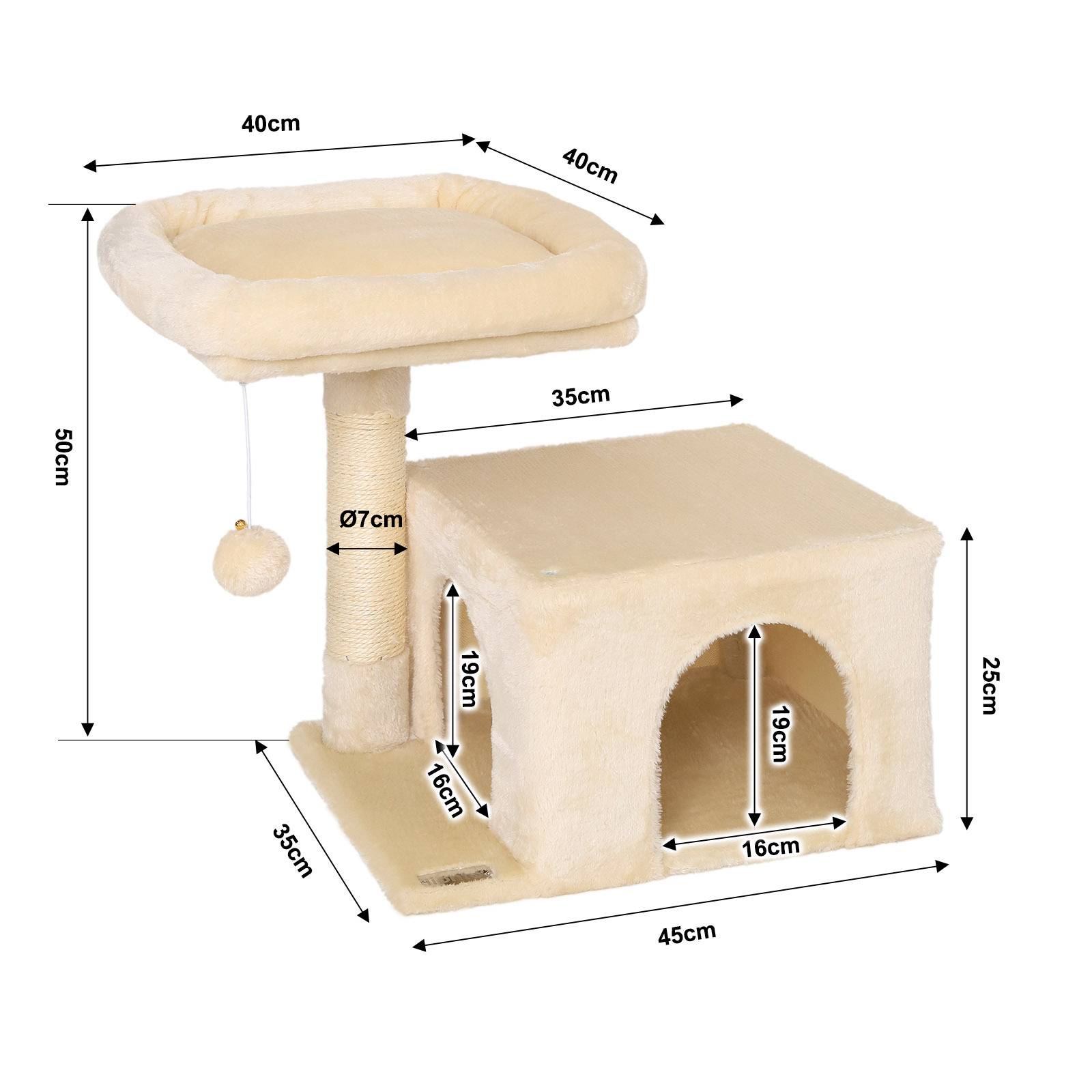 Lionto Kratzbäume Lionto Kratzbaum 50 cm beige