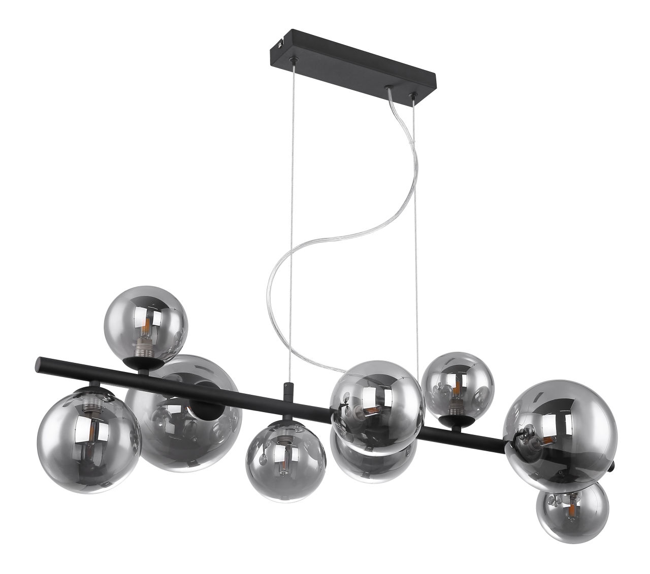 Globo Lighting - RIHA - Hängeleuchte Metall schwarz matt, 9x G9 LED