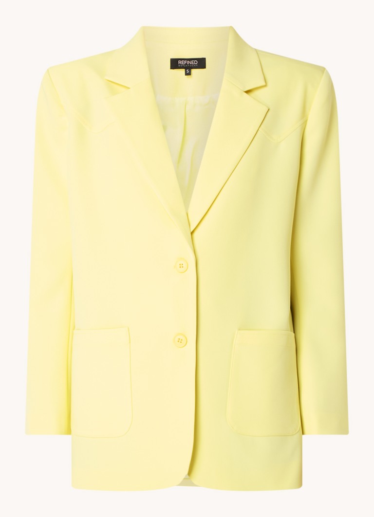 Refined Department Pam blazer with patch pockets and shoulder pads