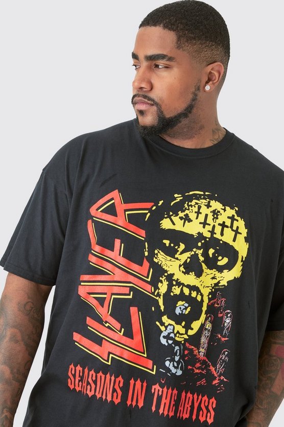 Plus T-Shirt mit lizenziertem Slayer-Print