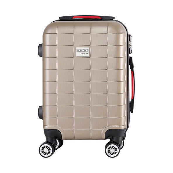 Hartschalenkoffer-Set Exopack inkl. Beautycase, champagner