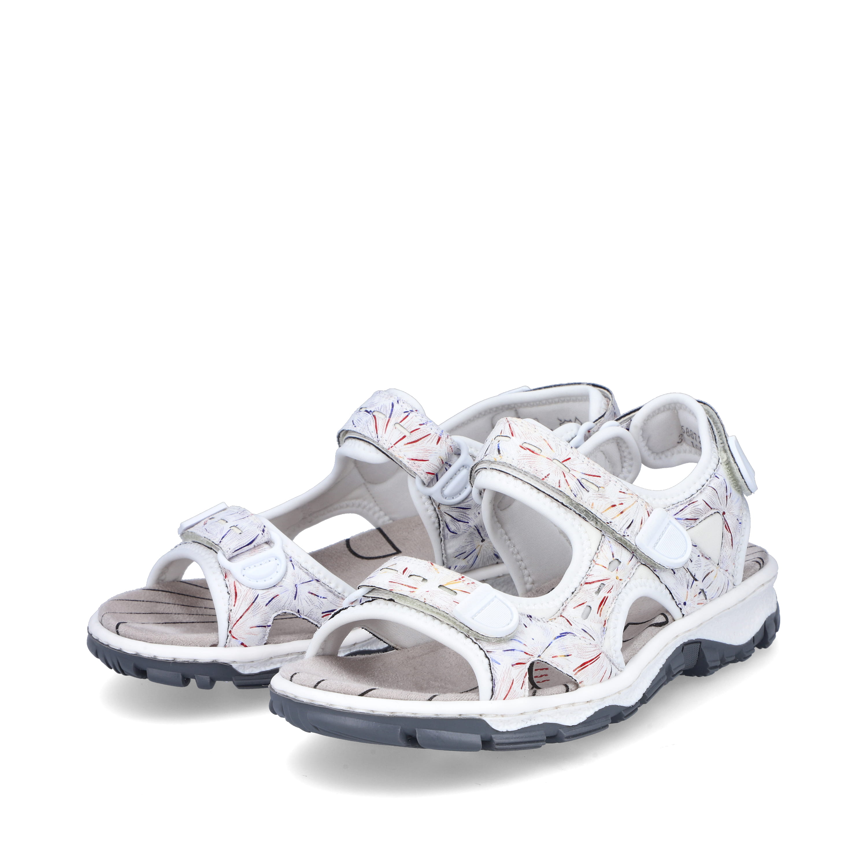 Rieker Damen Trekkingsandalen perlweiß-multi