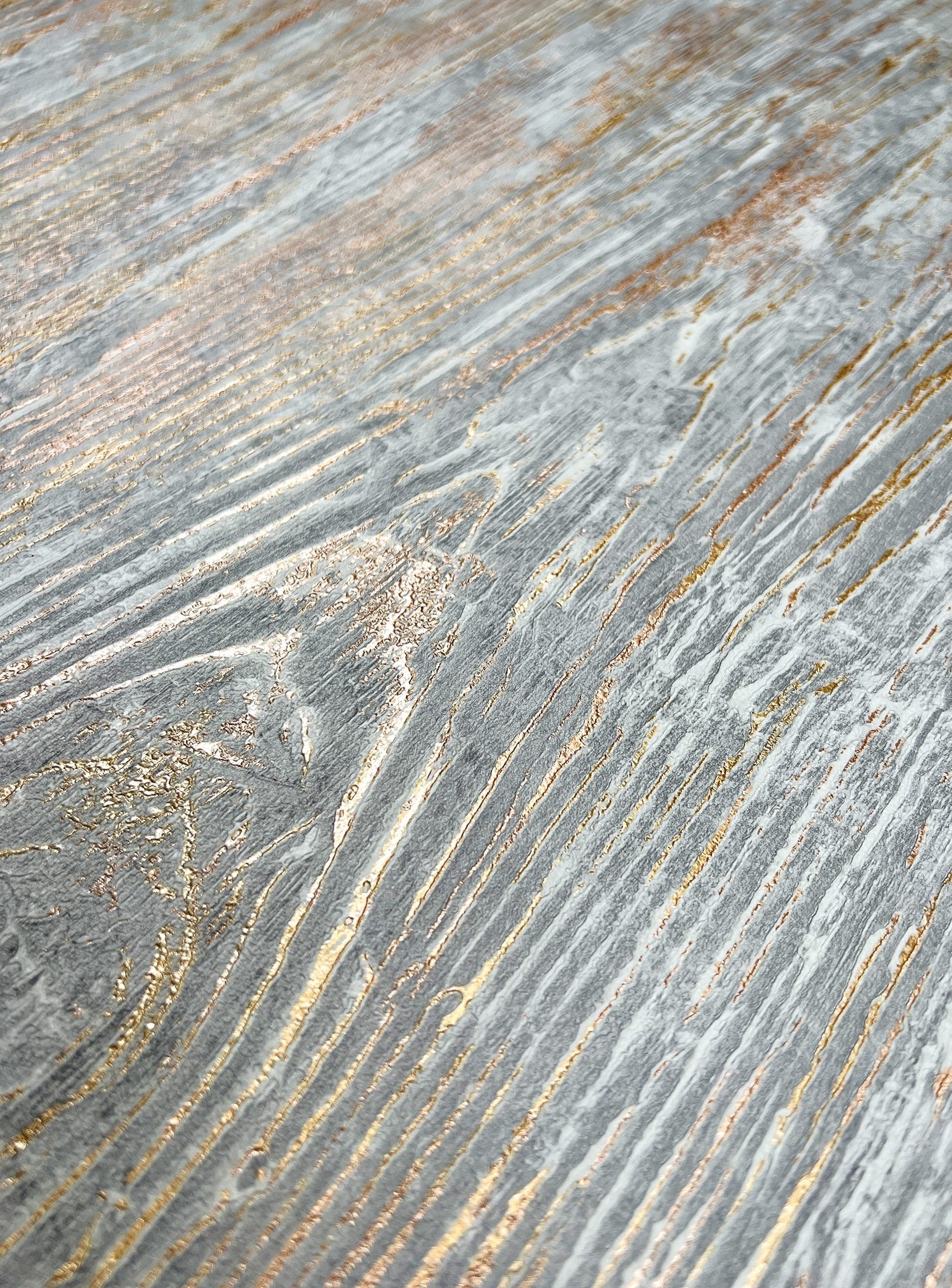 Newroom Vliestapete, Grau Tapete Modern Holz - Holztapete Holzwand Hellgrau Gold Rustikal Landhaus Brett Balken für Schlafzimmer Wohnzimmer Küche