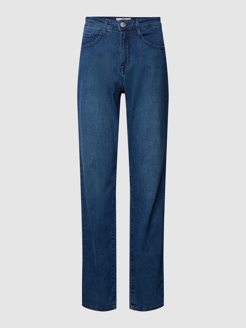 Jeans mit 5-Pocket-Design Modell 'Carola' in blau
