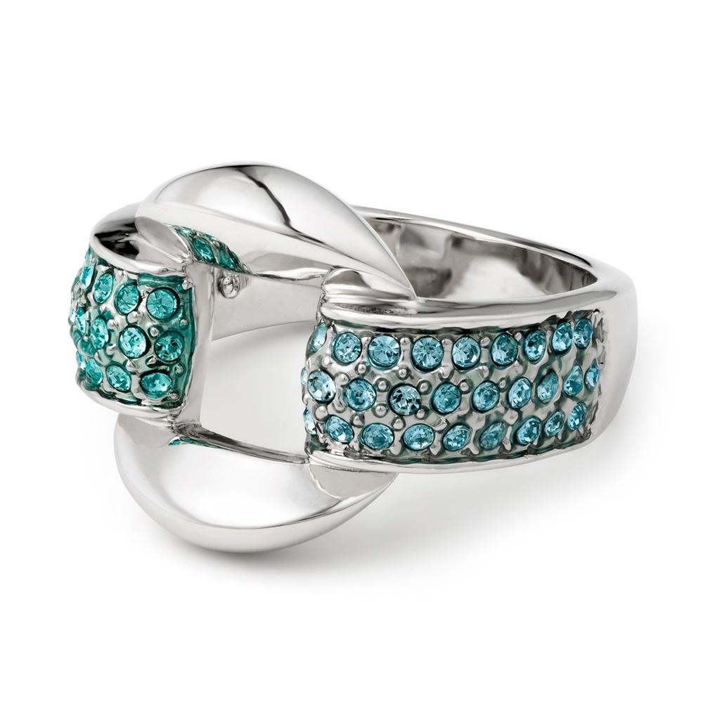 Pippa&Jean Bague tendance Laiton Orné de cristaux Swarovski en Argent Bague