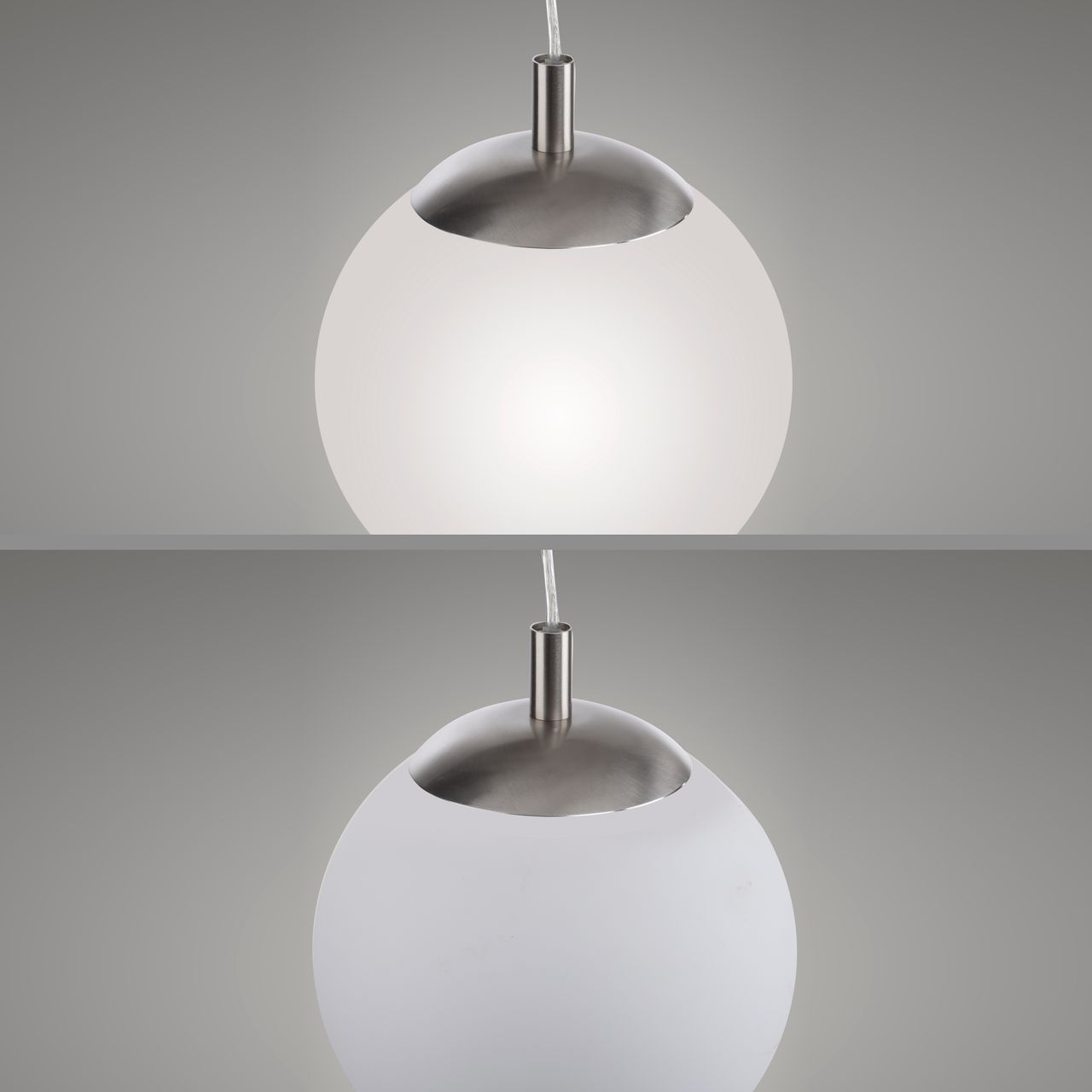 JUST LIGHT Pendelleuchte mit MIKA Leuchtmittel 1xE27/10Watt/2700-5000K, Ø25cm, IP20, Stahl