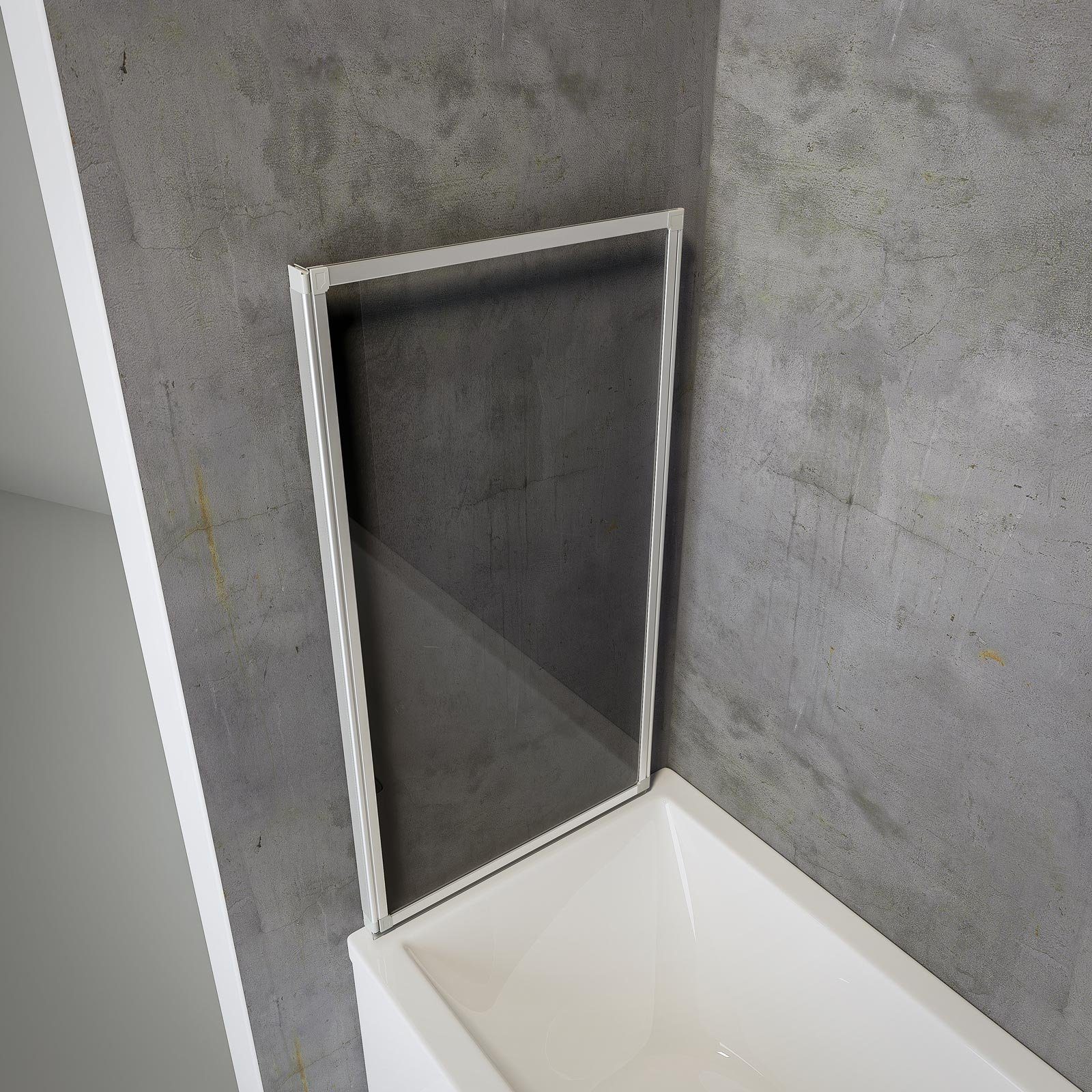 Schulte Badewannenaufsatz Smart BxH: 70 x 121 cm, 3 mm Sicherheitsglas, (1 tlg), inkl. Klebe-Montage-Set, ohne Bohren in die Fliese, pendelbar