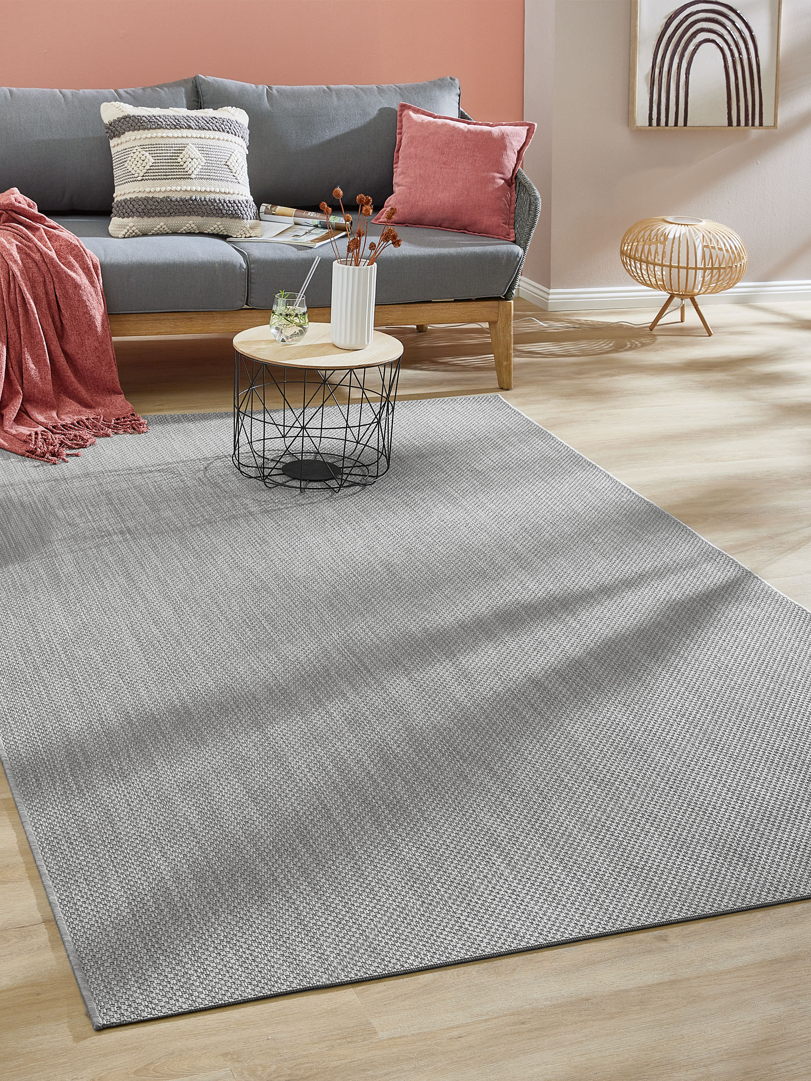Proteus Moderner Teppich, Silber