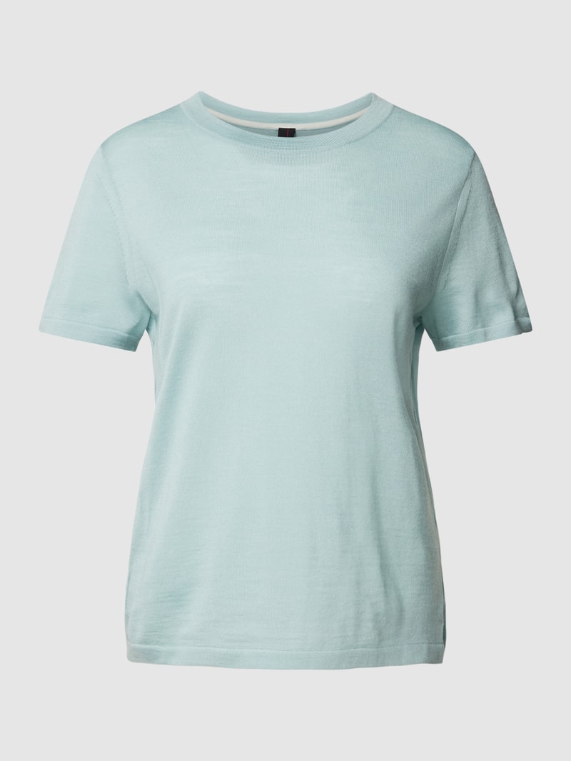 T-Shirt aus Schurwolle Modell 'COLLECTIONS A' in petrol