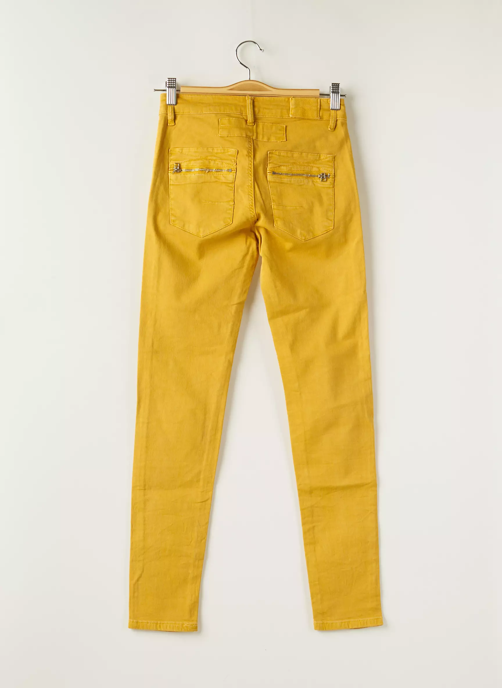 Melly   Co Pantalons Slim Femme couleur jaune