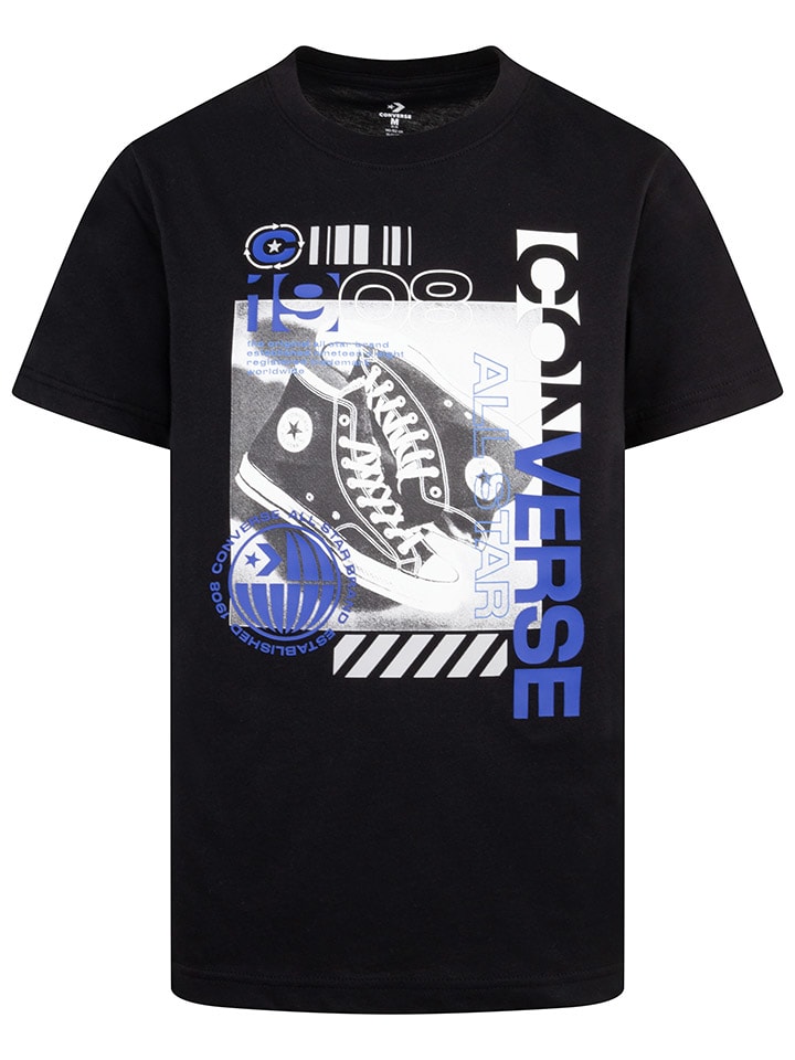 Converse Shirt in Schwarz/ Blau günstig kaufen