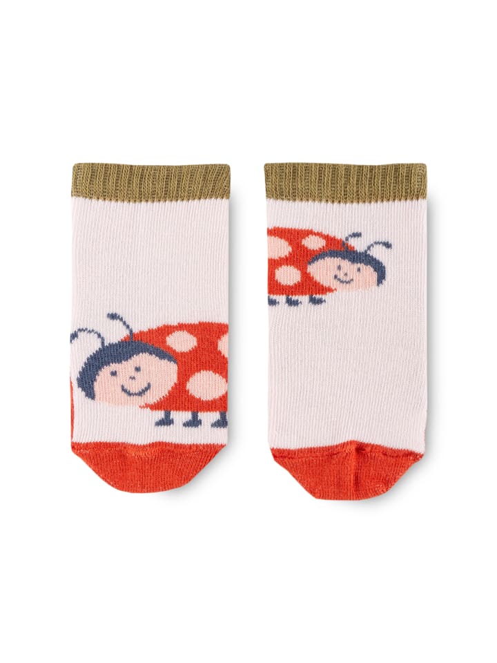 Sigikid Socken-Set 3er happy ladybug in Rot/Rosa/Grün günstig kaufen