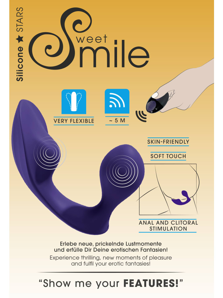 Sweet Smile Slip-Analvibrator RC Anal Panty Vibrator in lila günstig kaufen 72 mm