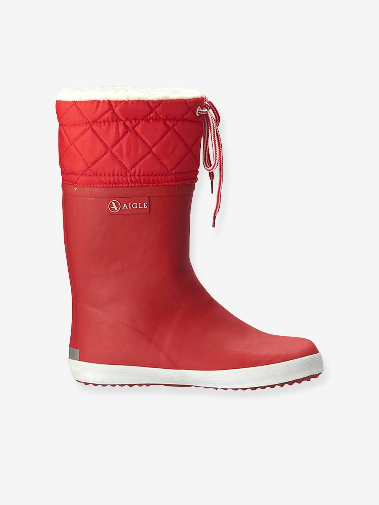 Bottes de pluie fourrées enfant Lolly Pop Giboulée AIGLE® marine blanc