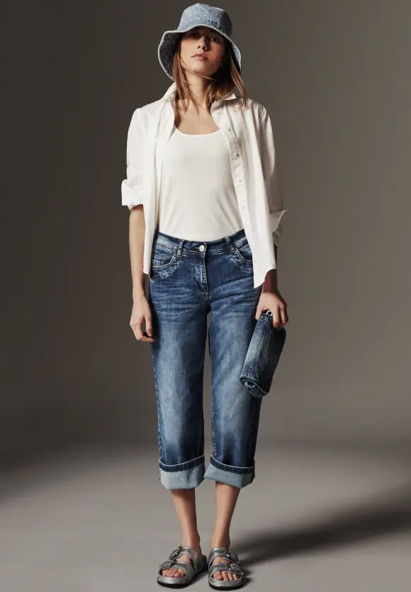 CECIL Unifarbene Baumwollbluse