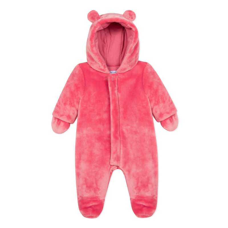 Pilote fausse fourrure rose blush naissance Absorba