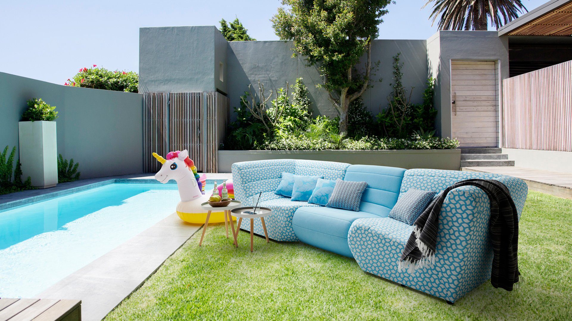 DOMO collection Ecksofa Soleil, Speziell für Outdoor, witterungsbeständig, incl. Schutzhülle