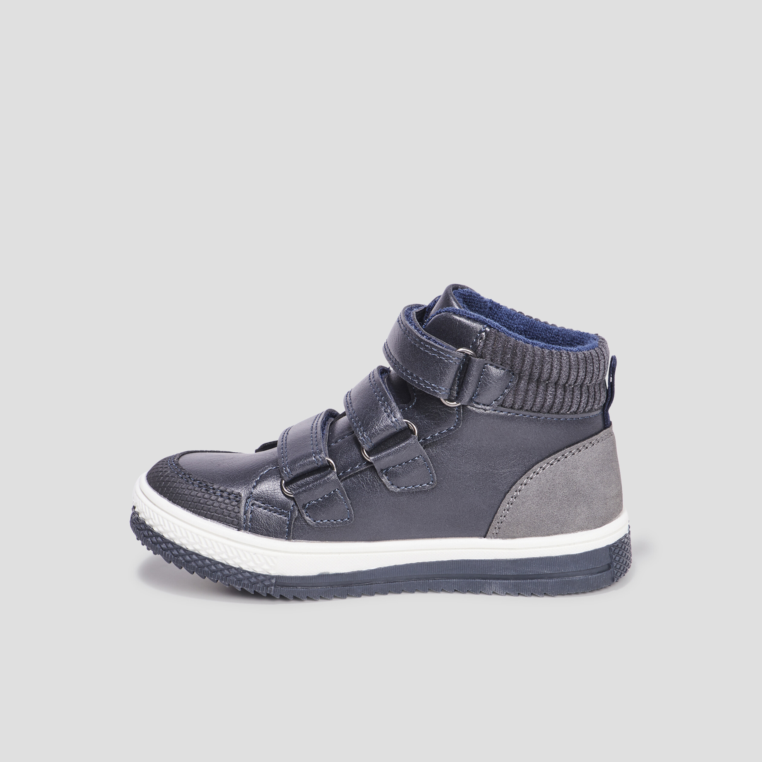 Baskets montantes Trappeur Kamil bleu marine garçon | La Halle