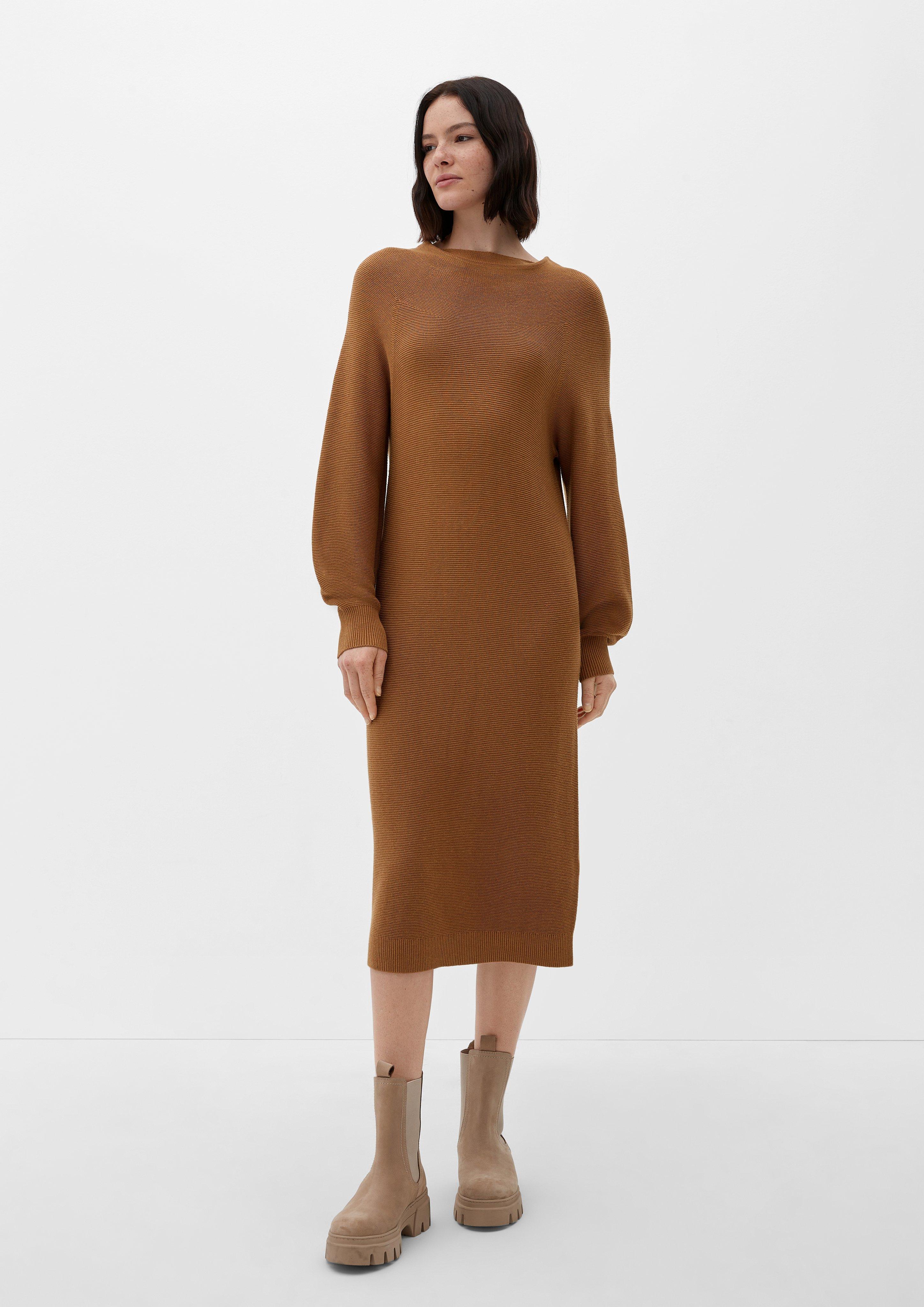 Midi-Kleid mit geripptem Saum  2125717-8469