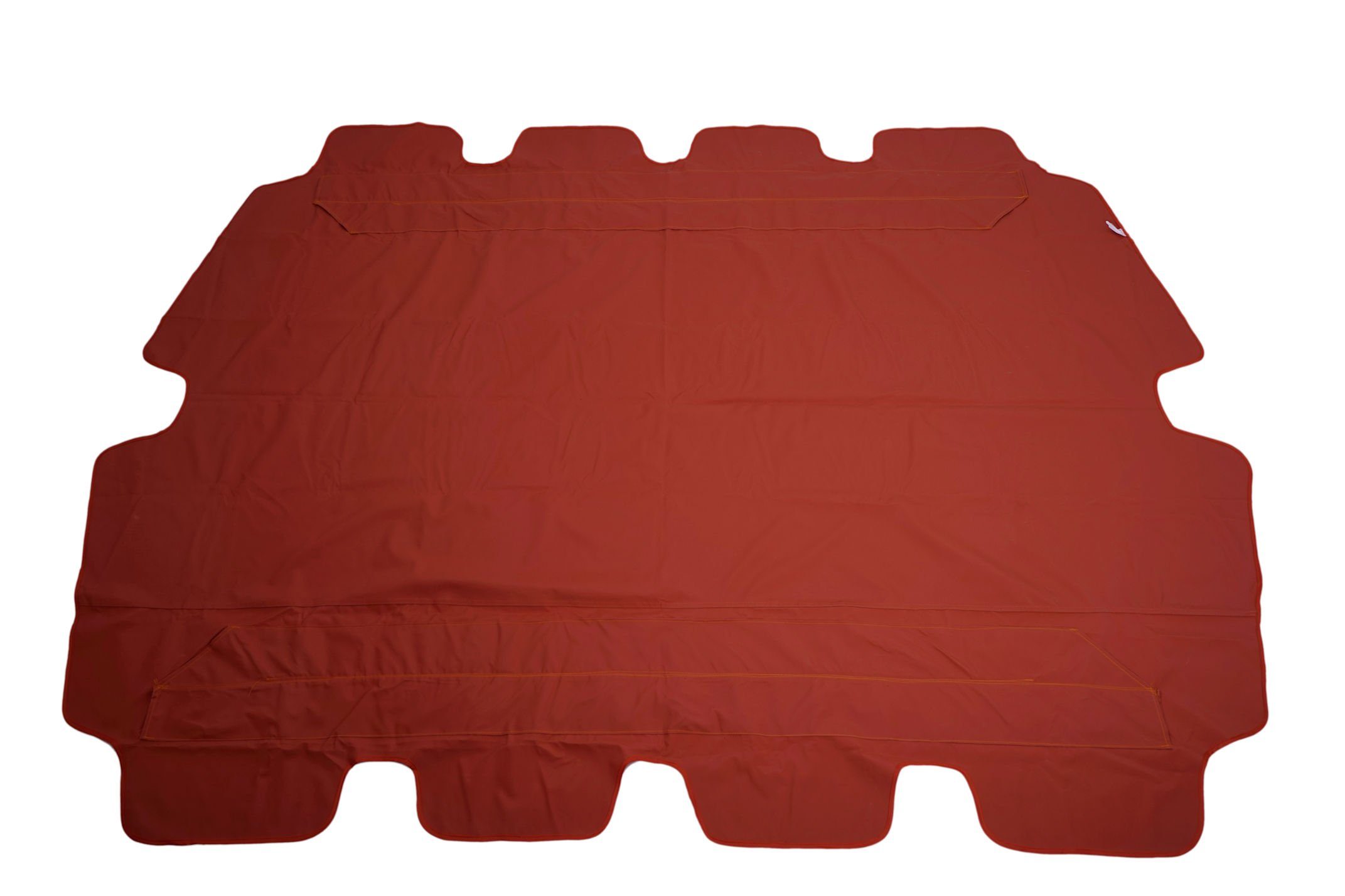 Spetebo Hollywoodschaukelersatzdach Ersatzdach für Hollywoodschaukel - terracotta, (Einzelteil, 1-tlg., PVC Beschichtung (wasserabweisend), Polyester Sonnendach, Ersatzdach mit Volant (ca. 18 cm)