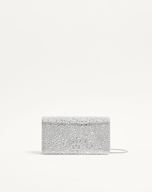 VLogo Signature Mini-skuldertaske med glitrende broderi