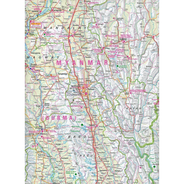Nelles Map Myanmar 1 : 1 500 000 - Wanderkarte