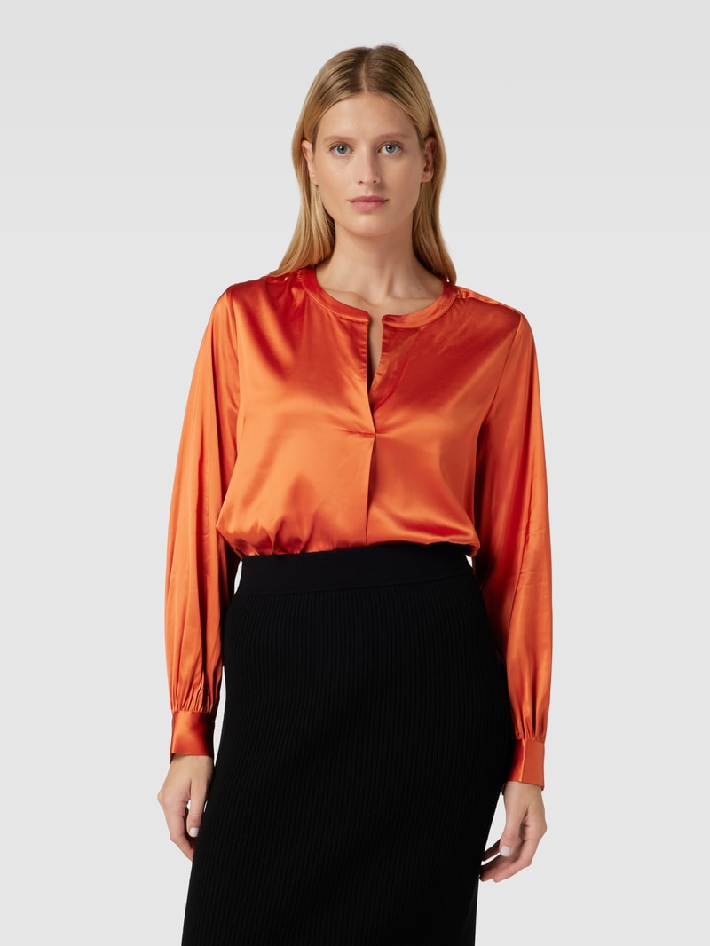 Bluse in Satin-Optik Modell 'ENFA' in orange