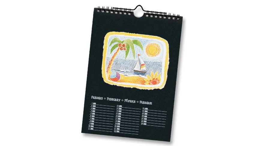 folia Dauerkalender mit Spiralbindung
