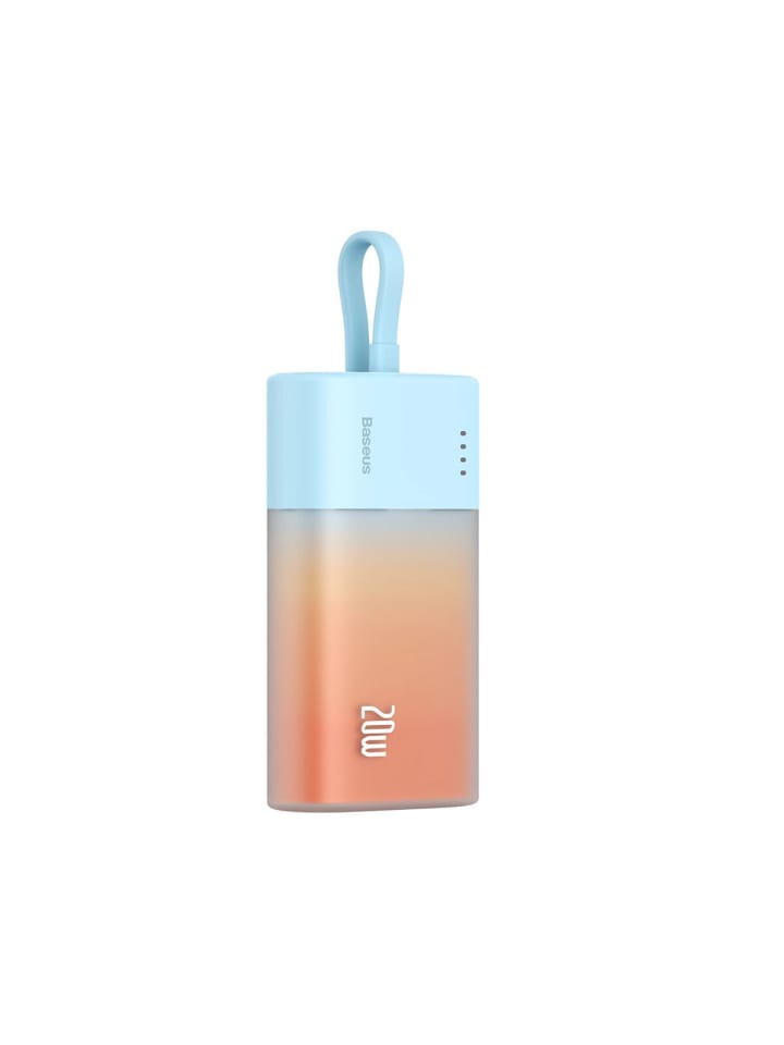 Baseus Powerbankintegriertem iPhone-Kabel 5200mAh 20W   USB-C in Blau/Orange günstig kaufen onesize