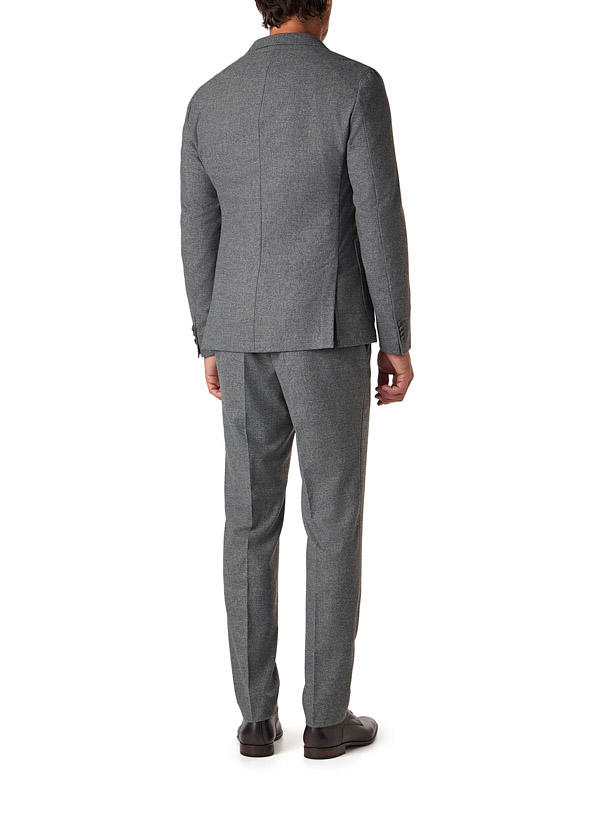 BOSS Black, Anzug Hanry-Genius, Slim Fit, Performance-Flanell halbgefüttert, silbergrau