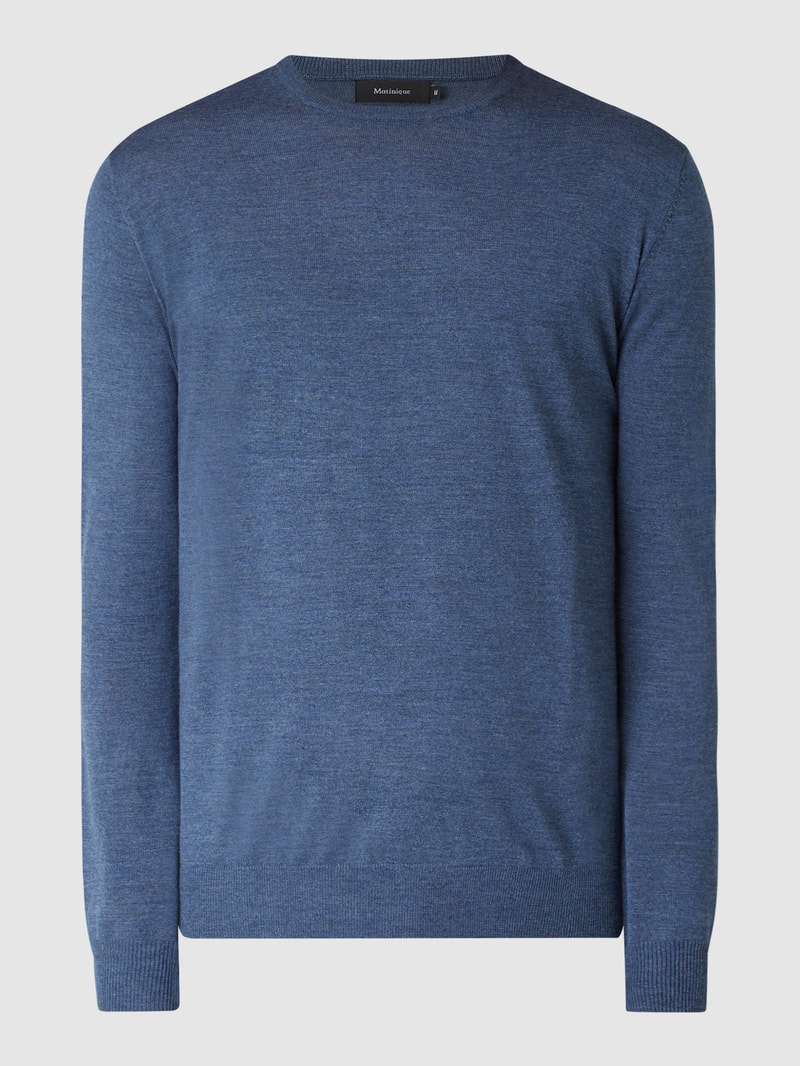 Pullover aus Merinowolle Modell 'Margrate' in hellblau