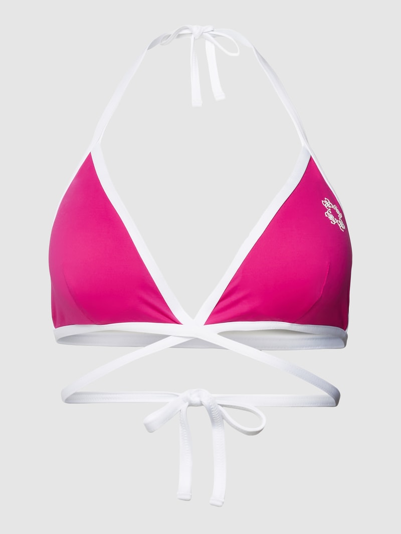 Bikini-Oberteil mit Schnürverschluss Modell 'SPORTY CHIC' in pink